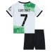 Liverpool Luis Diaz #7 Replika Babykläder Borta matchkläder barn 2023-24 Korta ärmar (+ Korta byxor)